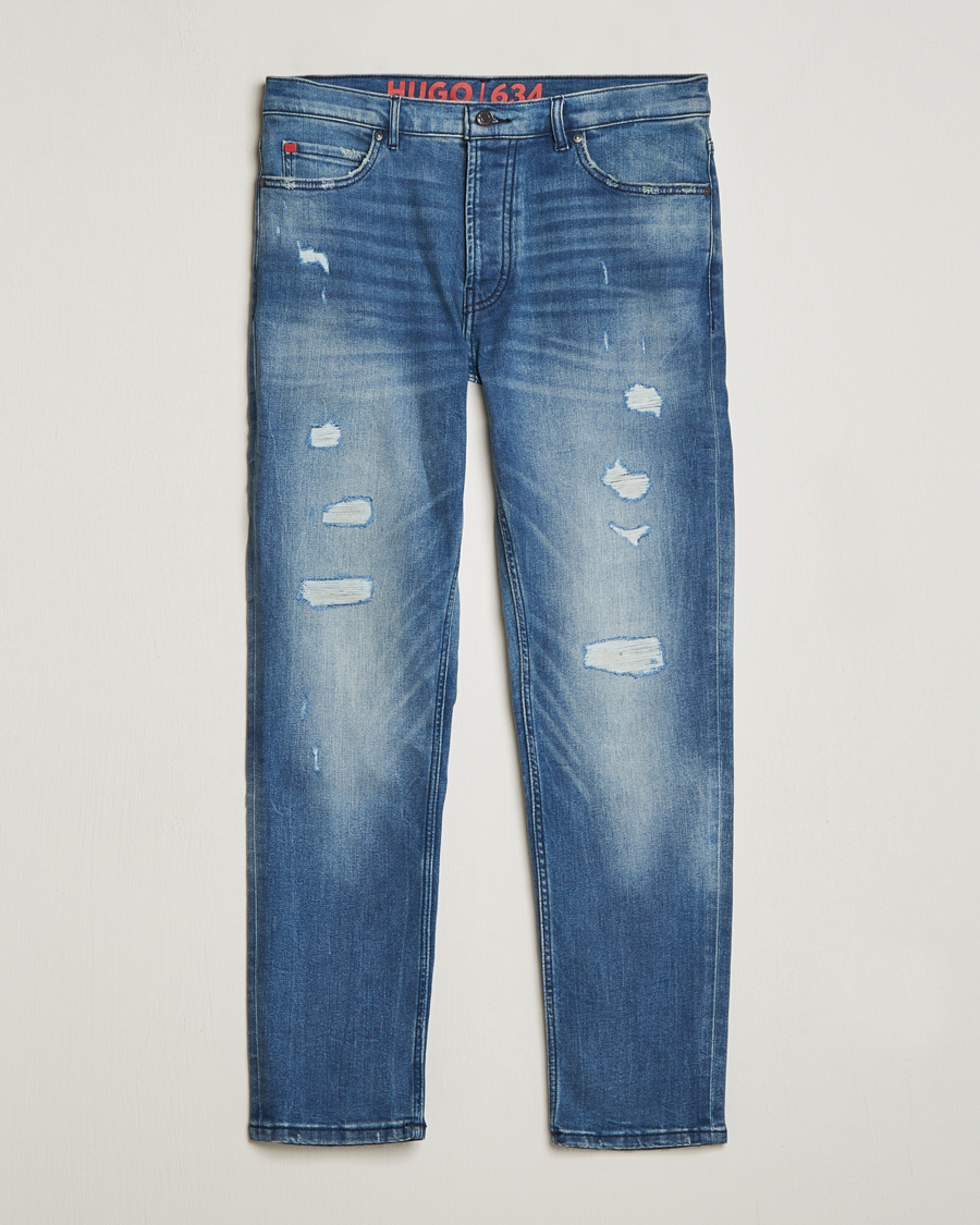 Heren |  | HUGO | 634 Tapered Fit Stretch Jeans Bright Blue