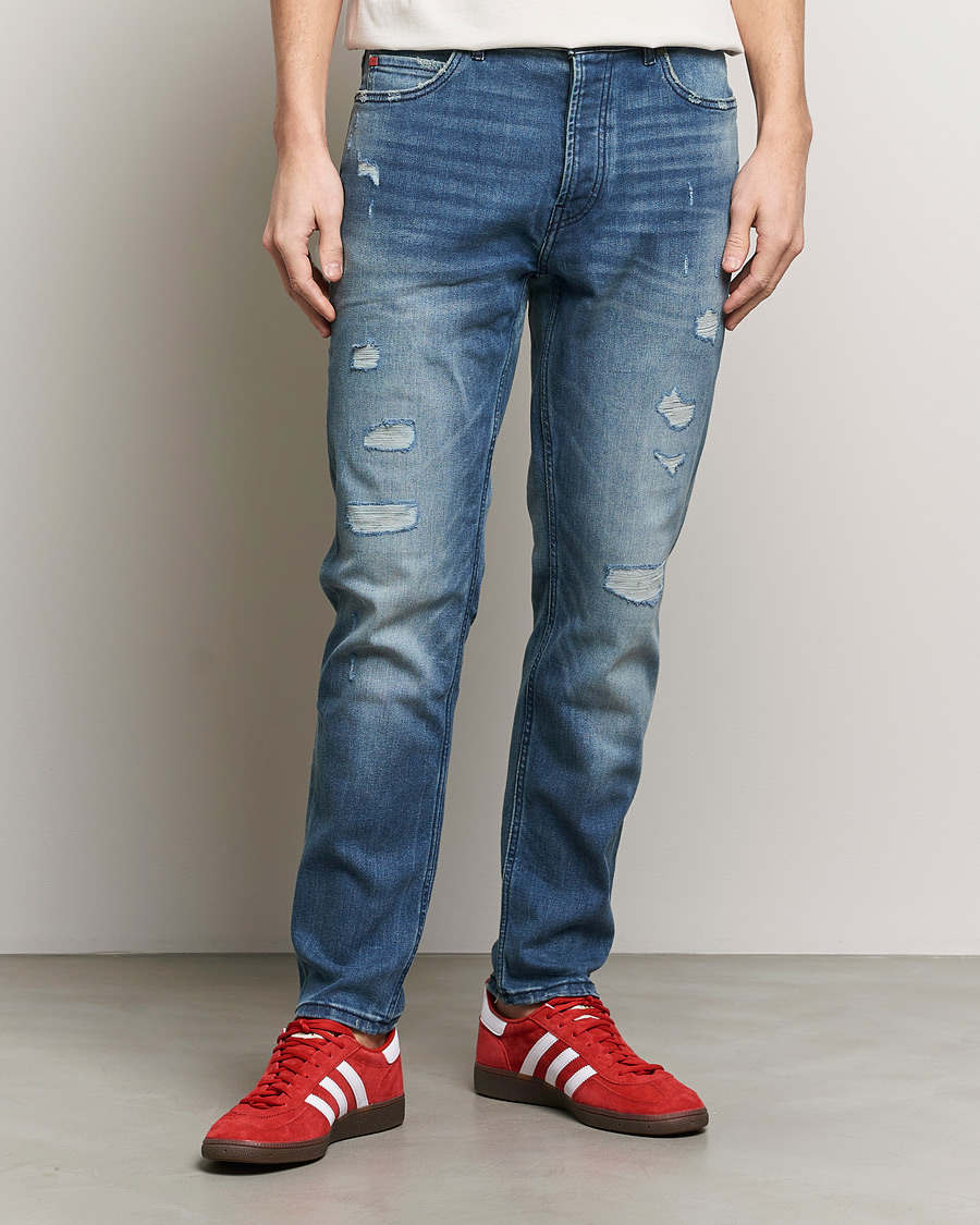 Heren | HUGO | HUGO | 634 Tapered Fit Stretch Jeans Bright Blue