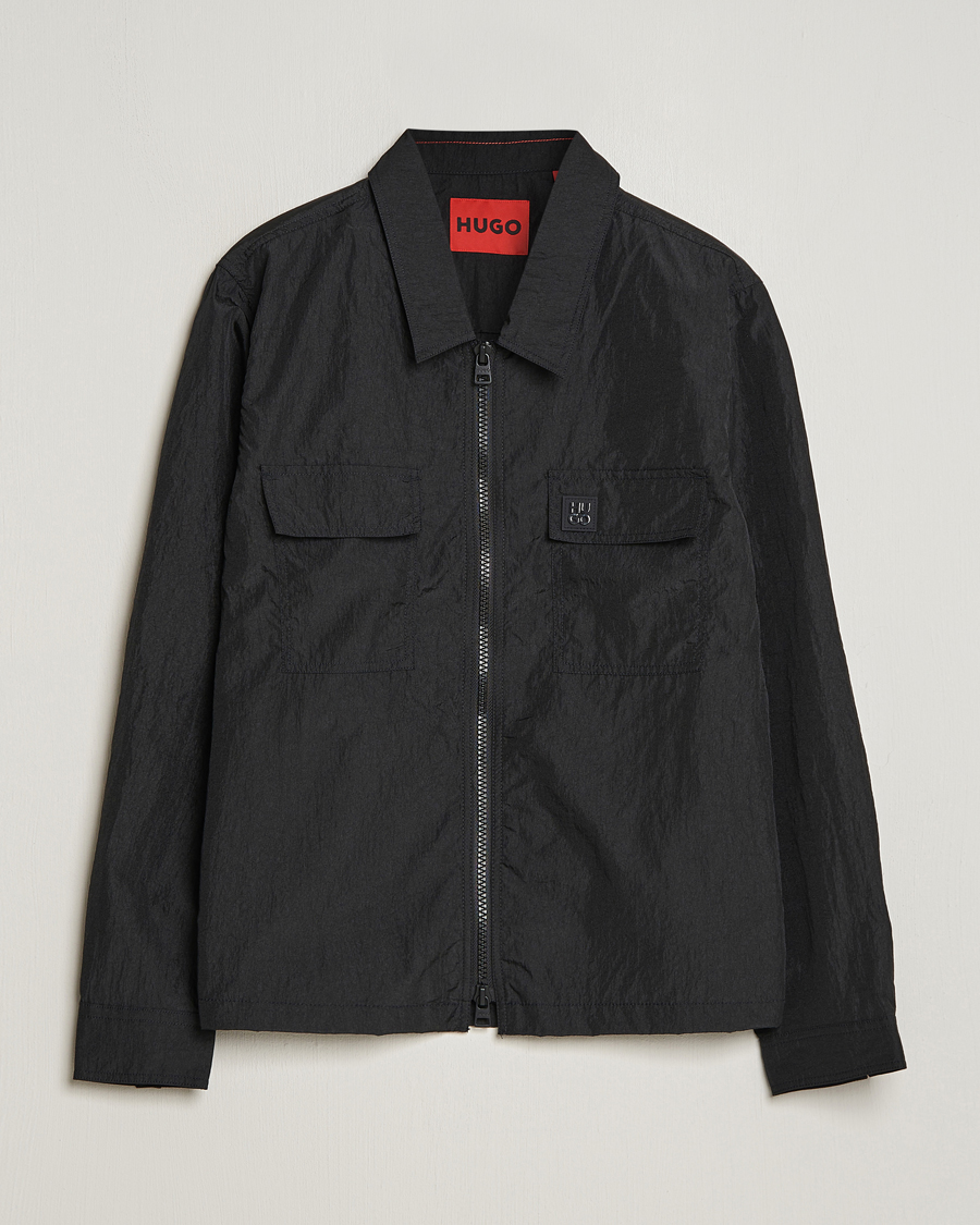 Heren |  | HUGO | Emalo Full-Zip Overshirt Black