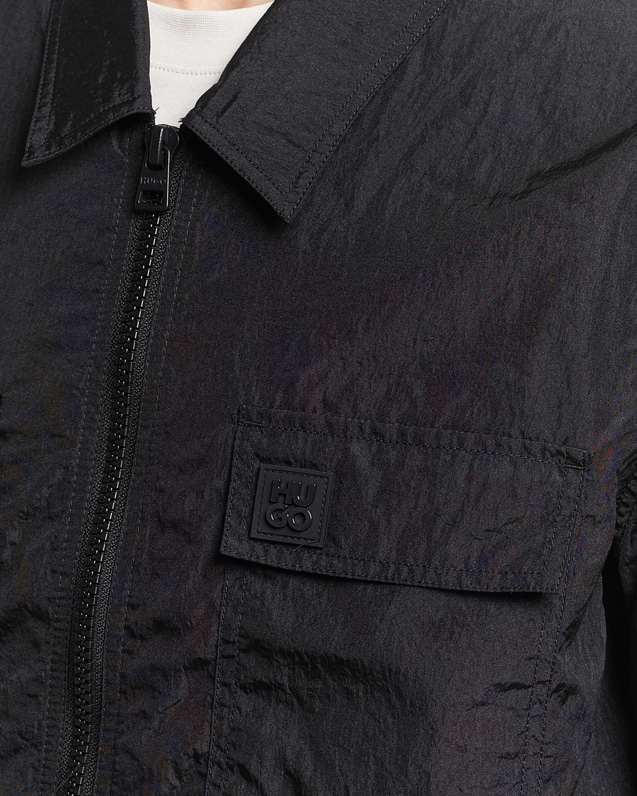 Heren | Overhemden | HUGO | Emalo Full-Zip Overshirt Black