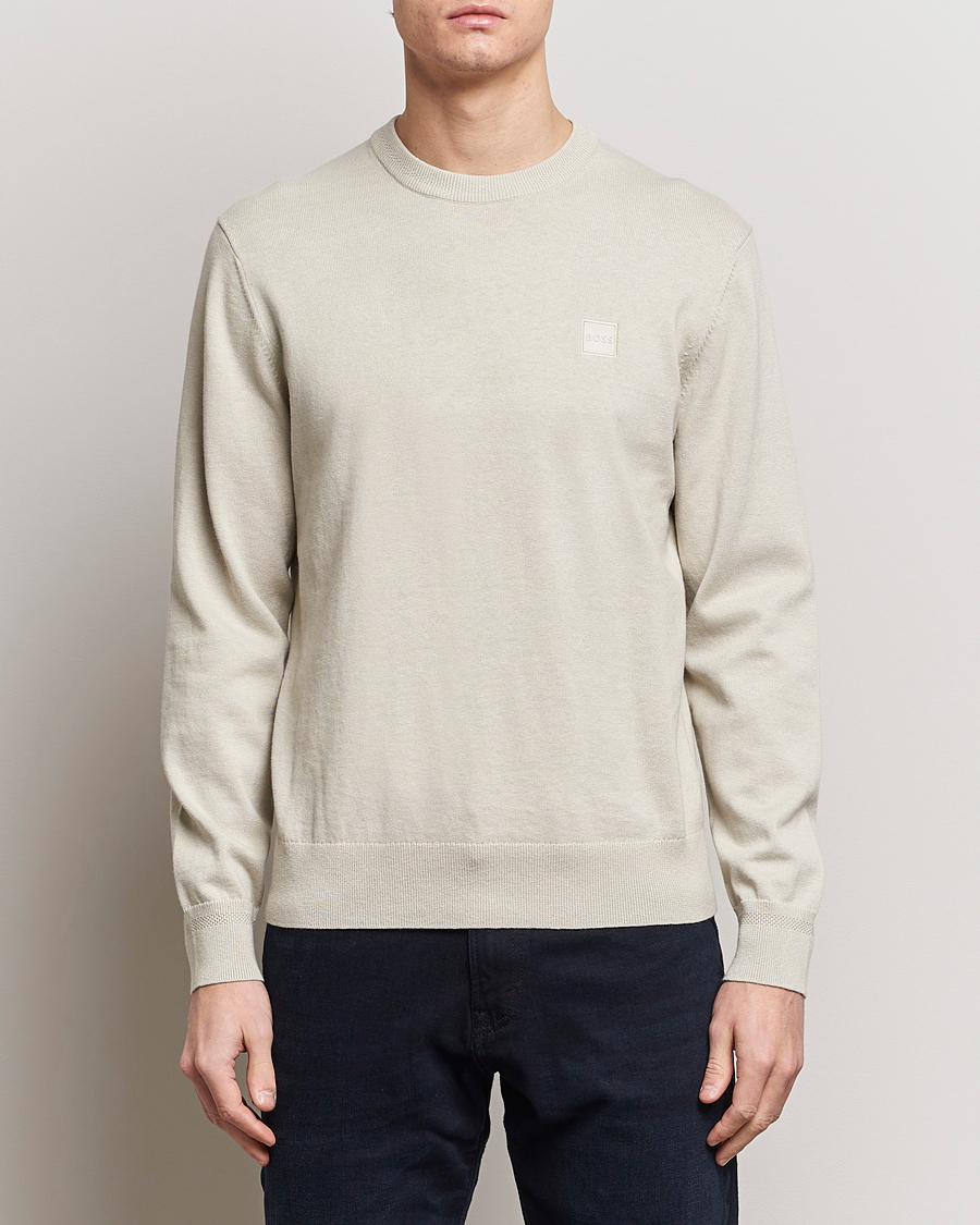Heren | Truien | BOSS ORANGE | Kanovano Knitted Sweater Light Beige