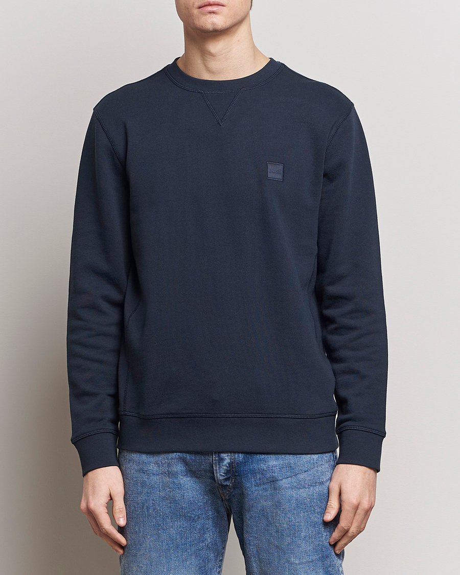 Heren | BOSS ORANGE | BOSS ORANGE | Westart Logo Sweatshirt Dark Blue