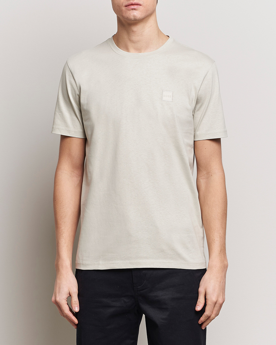 Heren | BOSS ORANGE | BOSS ORANGE | Tales Logo Crew Neck T-Shirt Light Beige