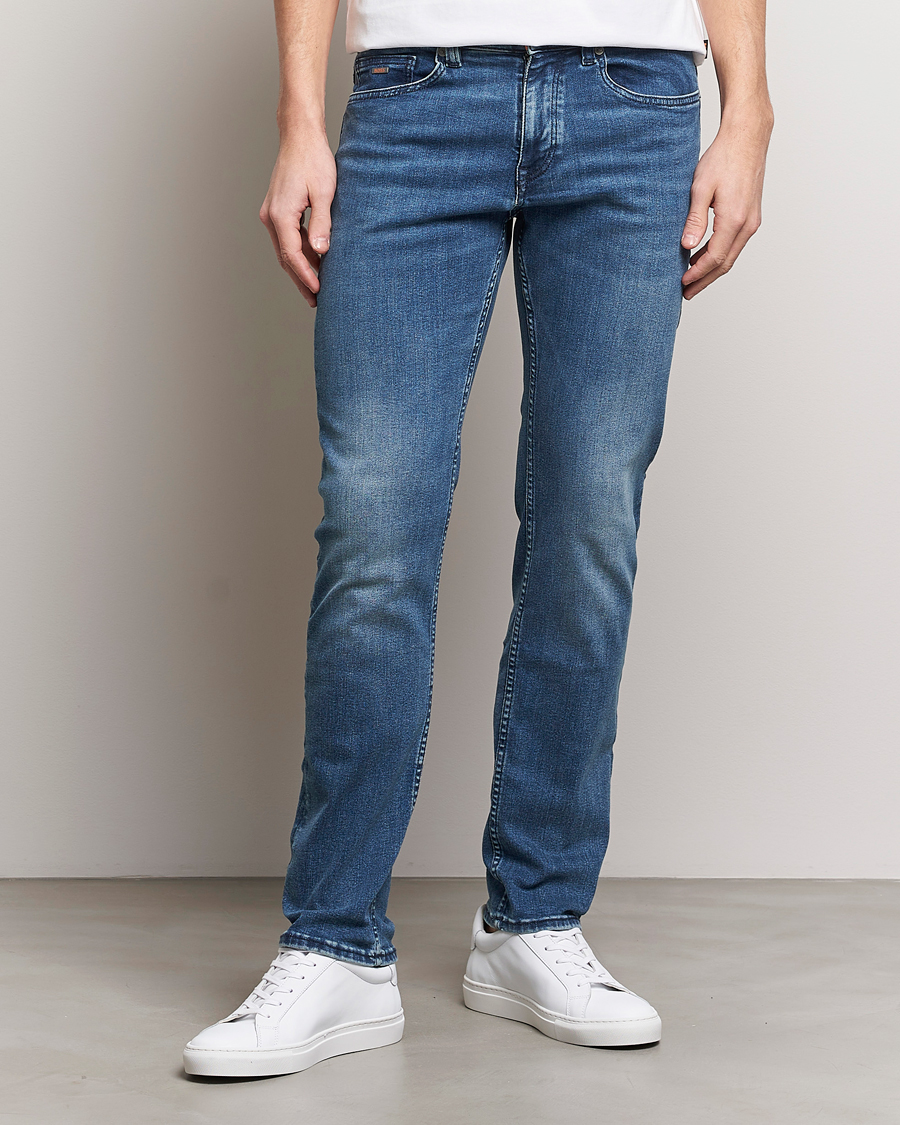 Men | Jeans | BOSS ORANGE | Delaware Slim Fit Stretch Jeans Bright Blue