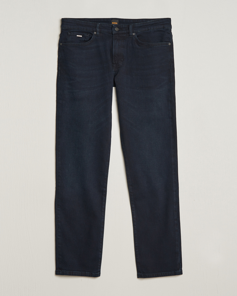 Heren |  | BOSS ORANGE | Re.Maine Regular Fit Stretch Jeans Dark Blue