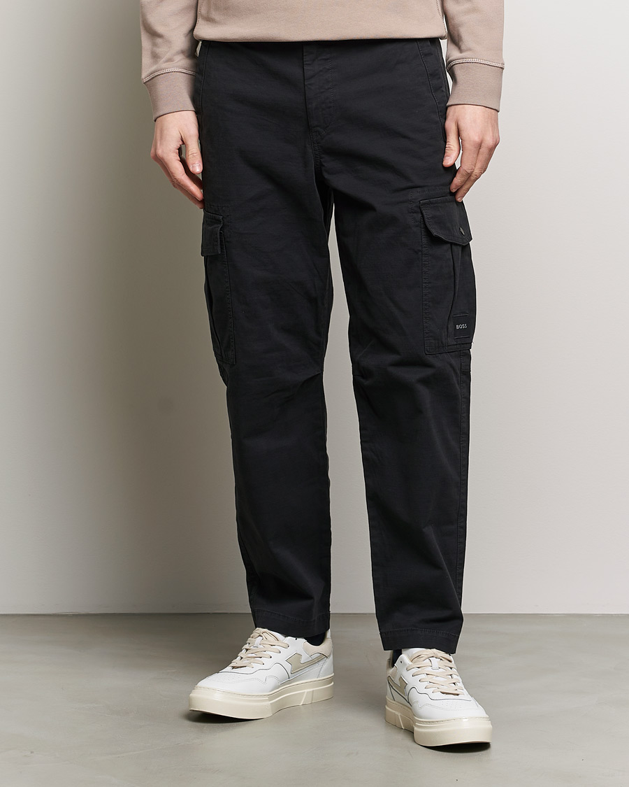 Men | Cargo Trousers | BOSS ORANGE | Sisla 5-Pocket Cargo Pants Black