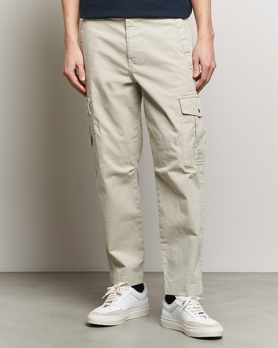 Men | Cargo Trousers | BOSS ORANGE | Sisla 5-Pocket Cargo Pants Light Beige