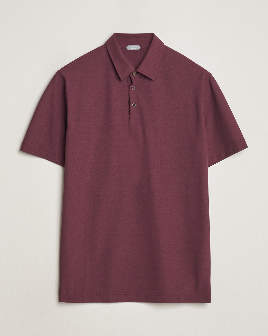 Heren | Polo's | Zanone | Ice Cotton Polo Burgundy