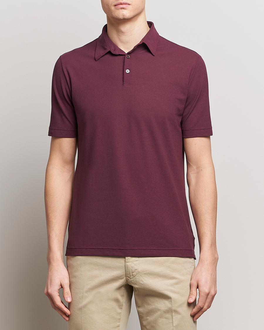 Heren | Italian Department | Zanone | Ice Cotton Polo Burgundy