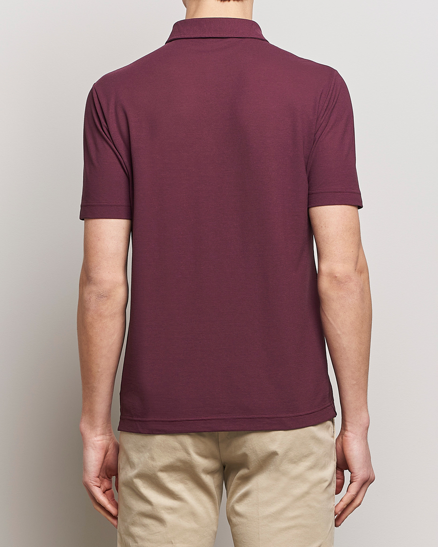 Heren | Polo's | Zanone | Ice Cotton Polo Burgundy