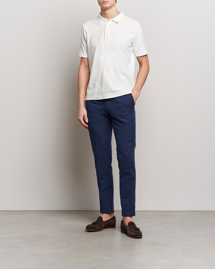 Heren | Polo's | Zanone | Terry Cotton Polo White