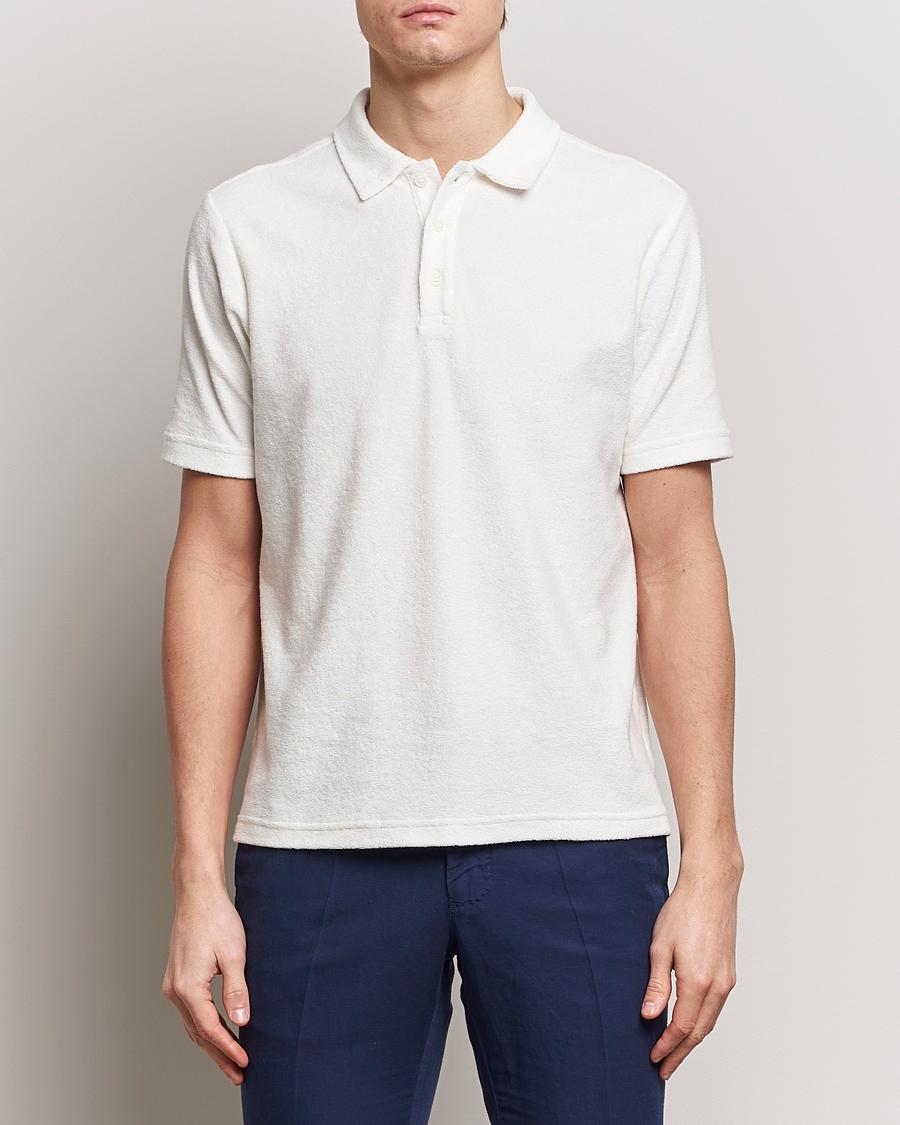 Heren | Italian Department | Zanone | Terry Cotton Polo White