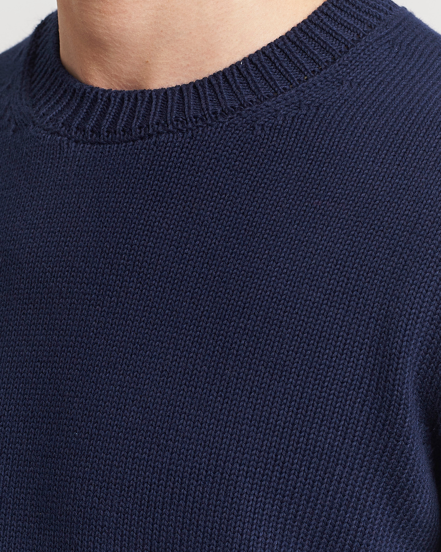 Heren | Truien | Zanone | Soft Cotton Crewneck Sweater Navy