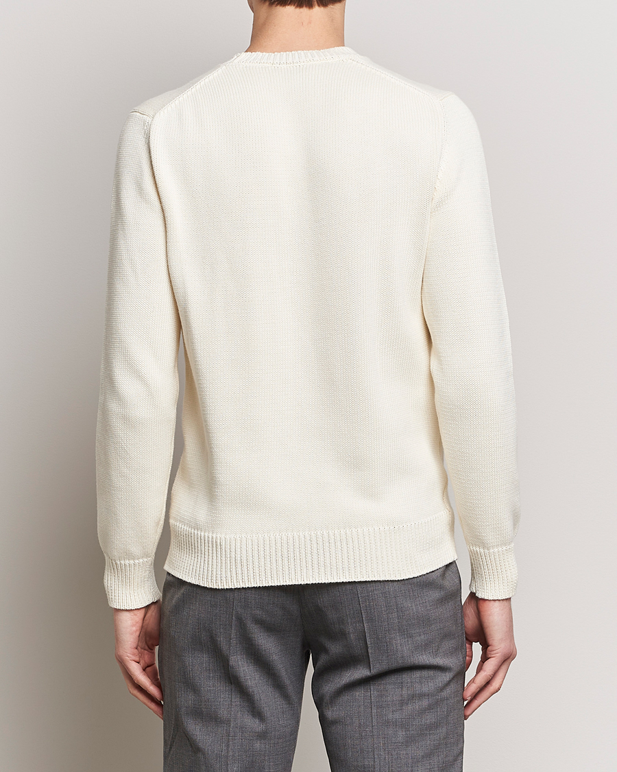 Heren | Truien | Zanone | Soft Cotton Crewneck Sweater Off White
