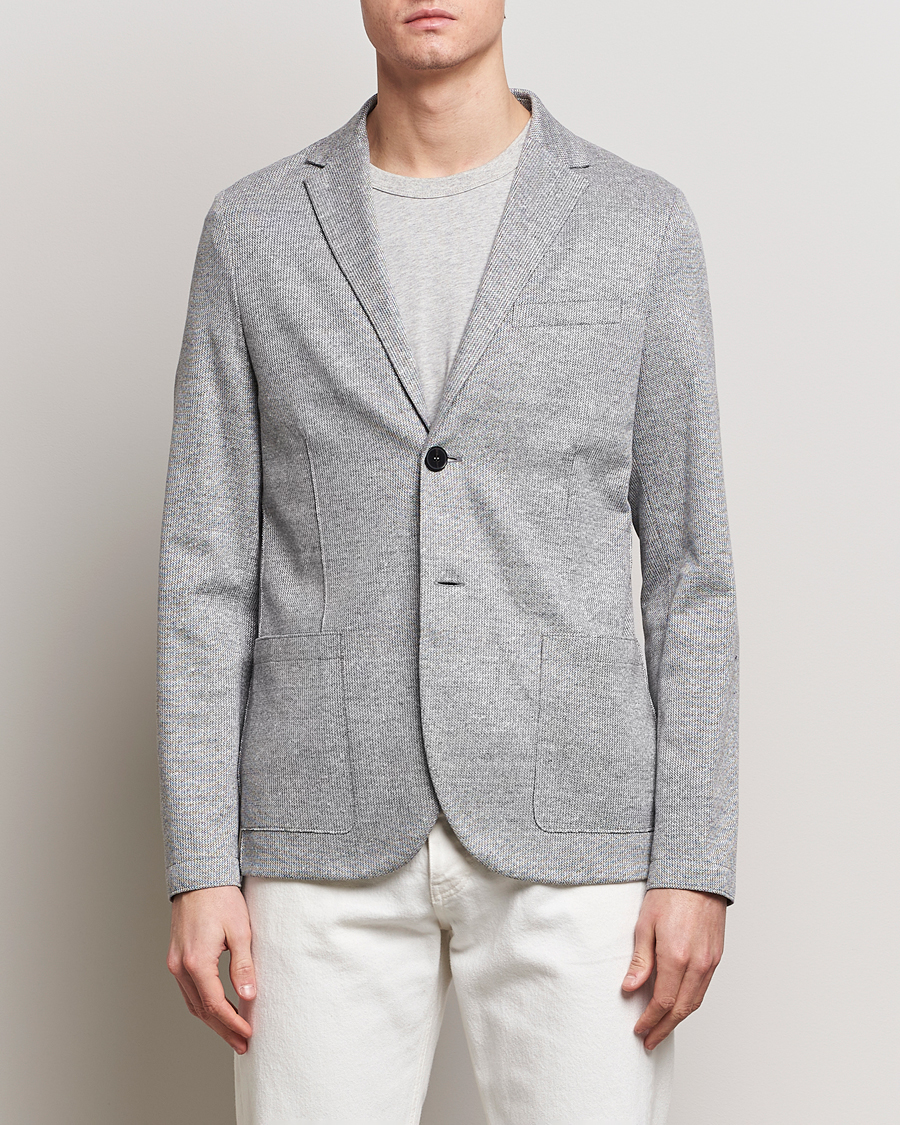 Men |  | Harris Wharf London | Linen Blend Blazer Grey