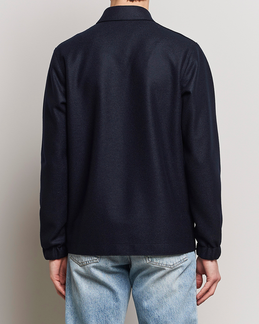 Heren | Jassen | Harris Wharf London | Light Pressed Wool Coach Jacket Navy