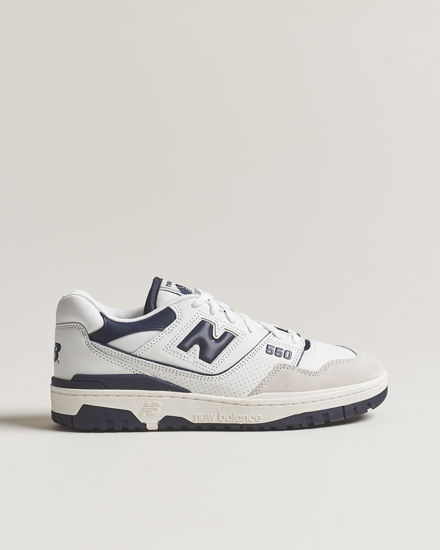 Heren | New Balance 550 Sneakers White/Navy | New Balance | 550 Sneakers White/Navy