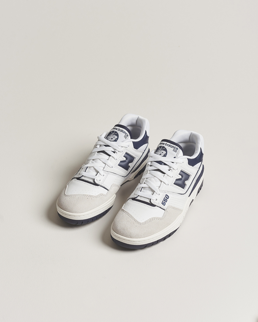 Heren | New Balance 550 Sneakers White/Navy | New Balance | 550 Sneakers White/Navy