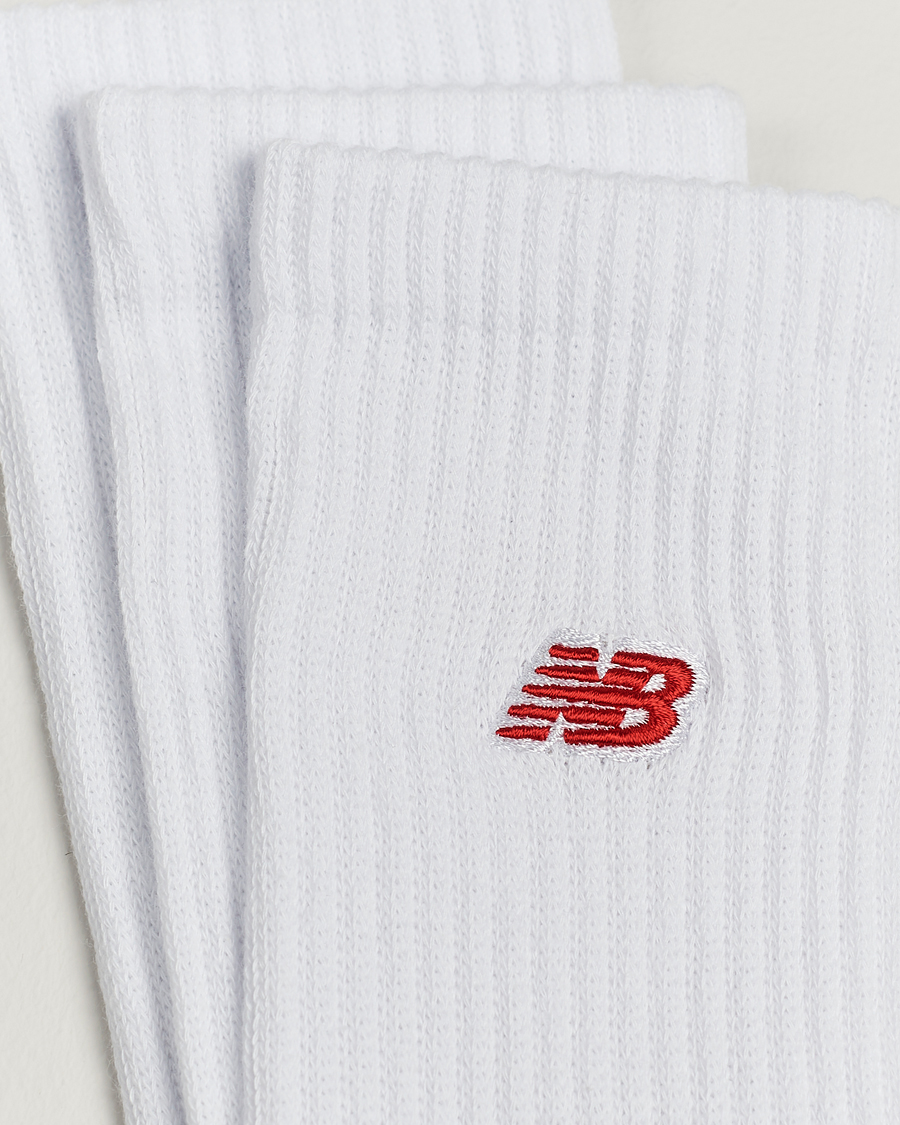 Heren | Alledaagse sokken | New Balance | 3-Pack Patch Logo Socks White