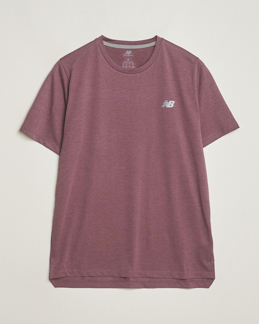 Heren | T-shirts | New Balance Running | Athletics Run T-Shirt Licorice Heather