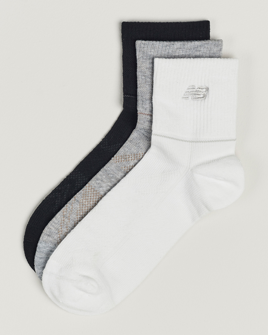 Heren | Ondergoed | New Balance Running | 3-Pack Ankle Running Socks White/Grey/Black