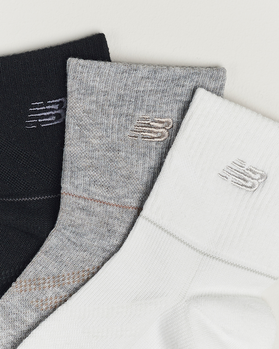 Heren | New Balance | New Balance Running | 3-Pack Ankle Running Socks White/Grey/Black