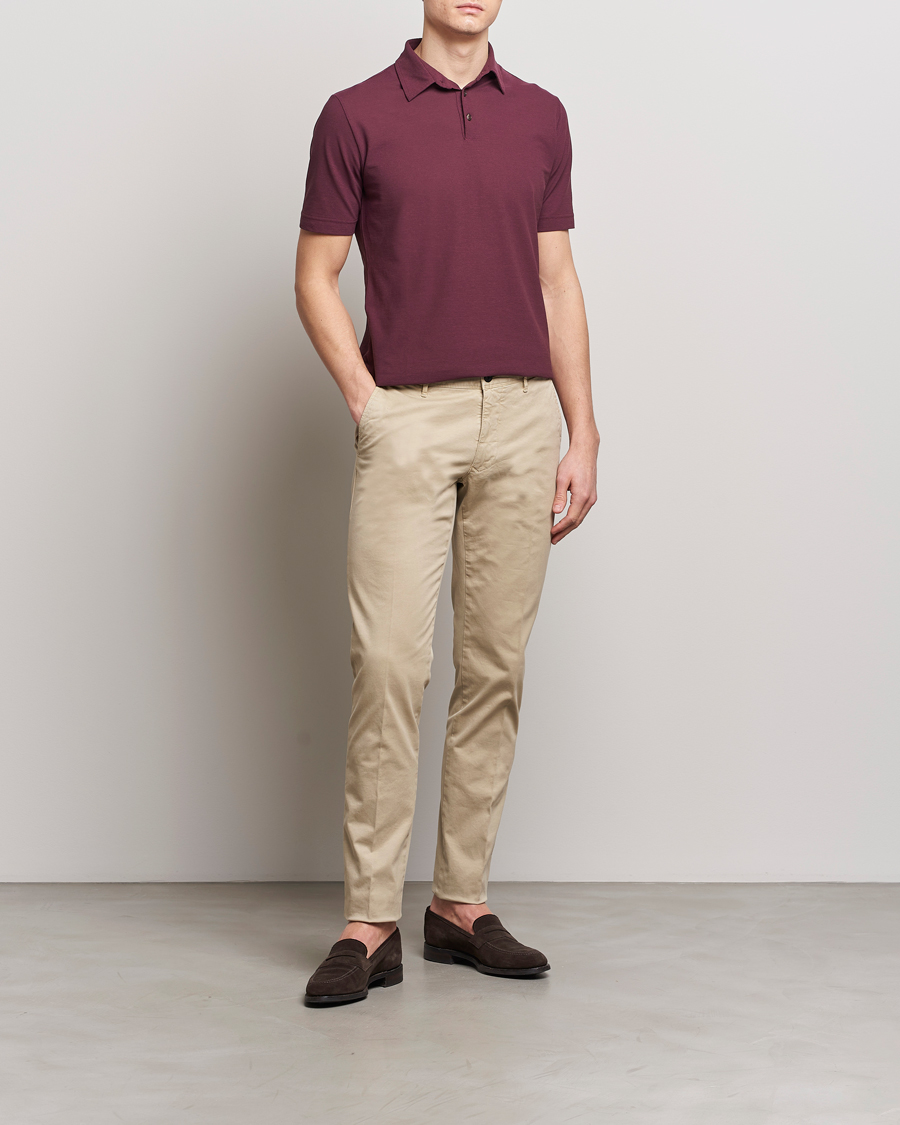Heren | Broeken | Incotex | Slim Fit Garment Dyed Slacks Light Beige
