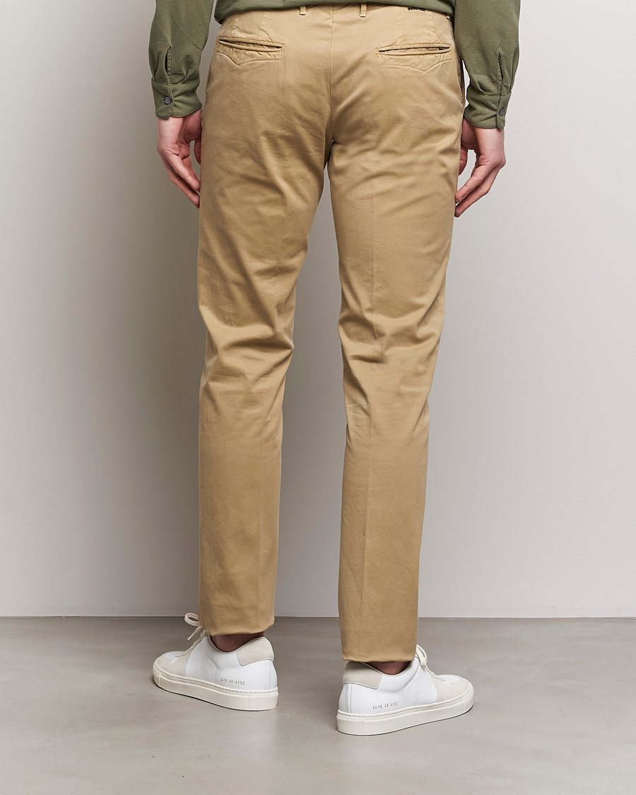 Heren | Broeken | Incotex | Slim Fit Garment Dyed Slacks Beige