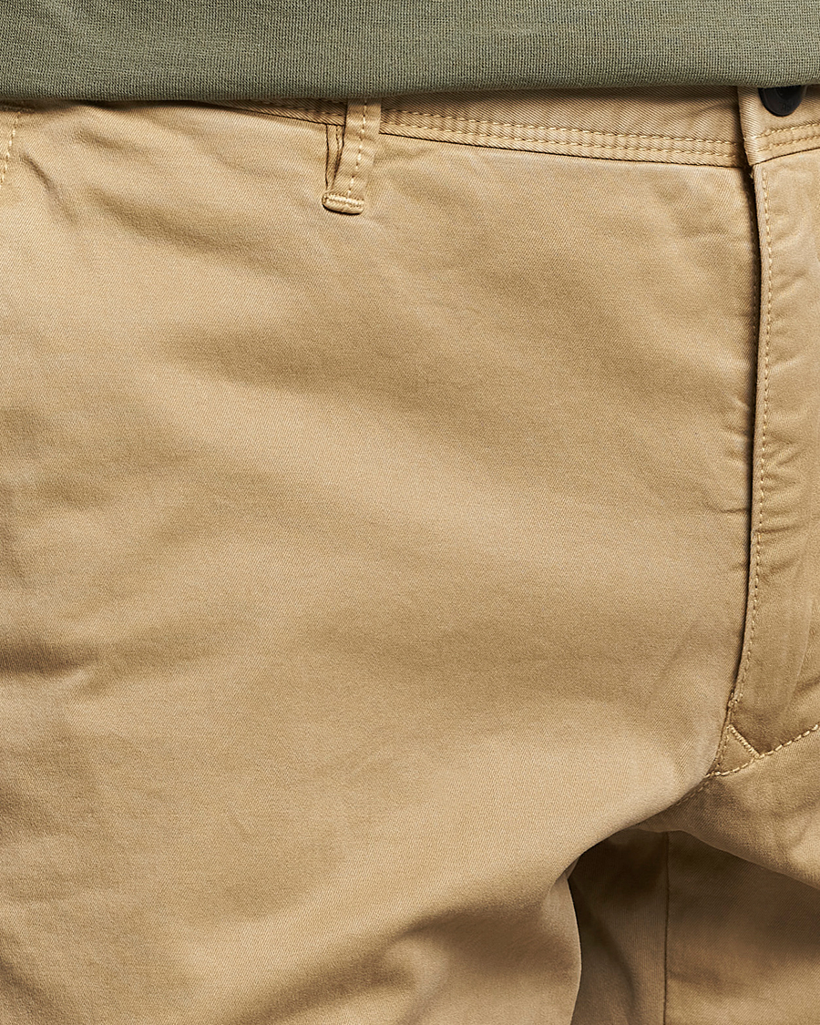 Heren | Broeken | Incotex | Slim Fit Garment Dyed Slacks Beige