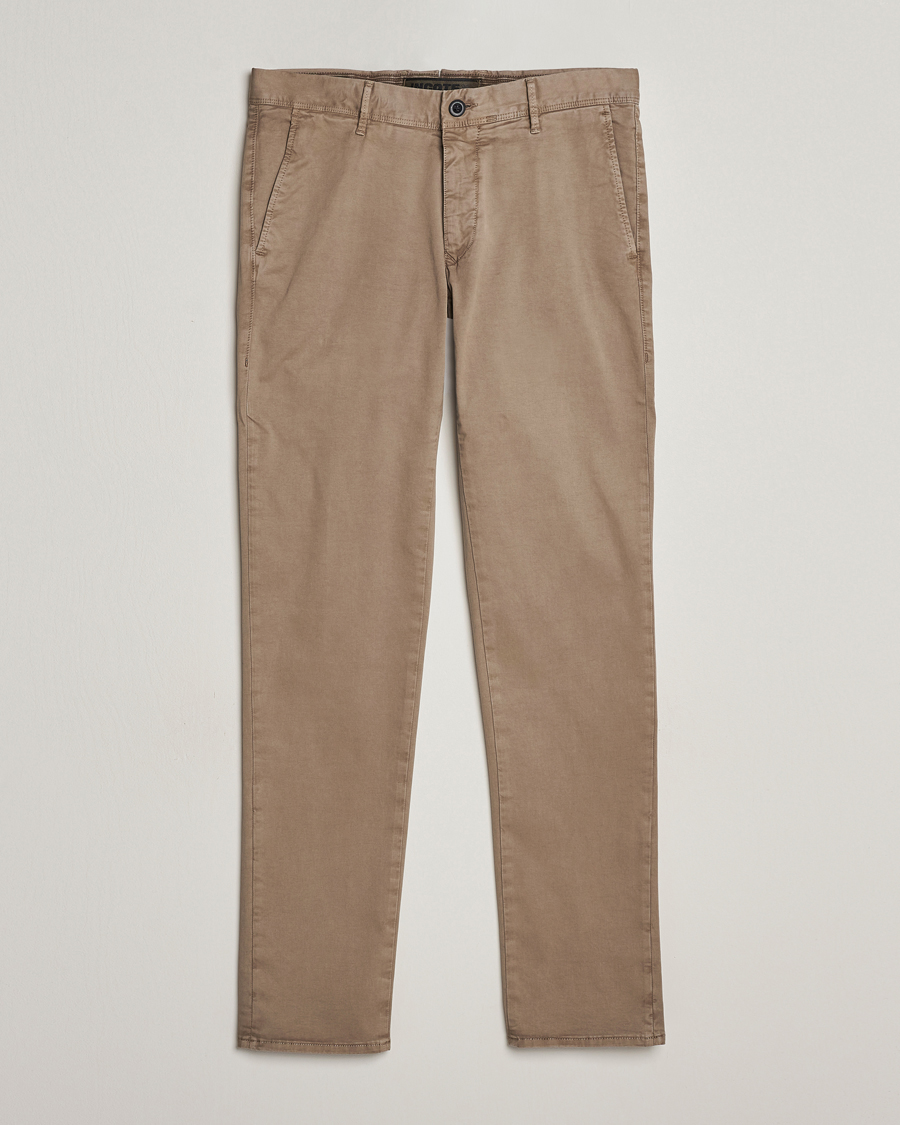 Heren | Broeken | Incotex | Slim Fit Garment Dyed Slacks Light Brown