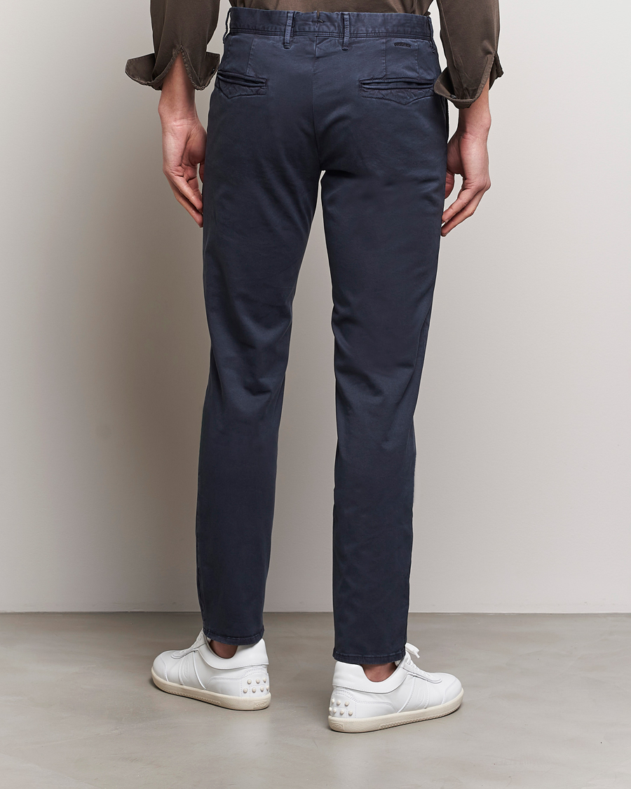 Heren | Broeken | Incotex | Slim Fit Garment Dyed Slacks Navy
