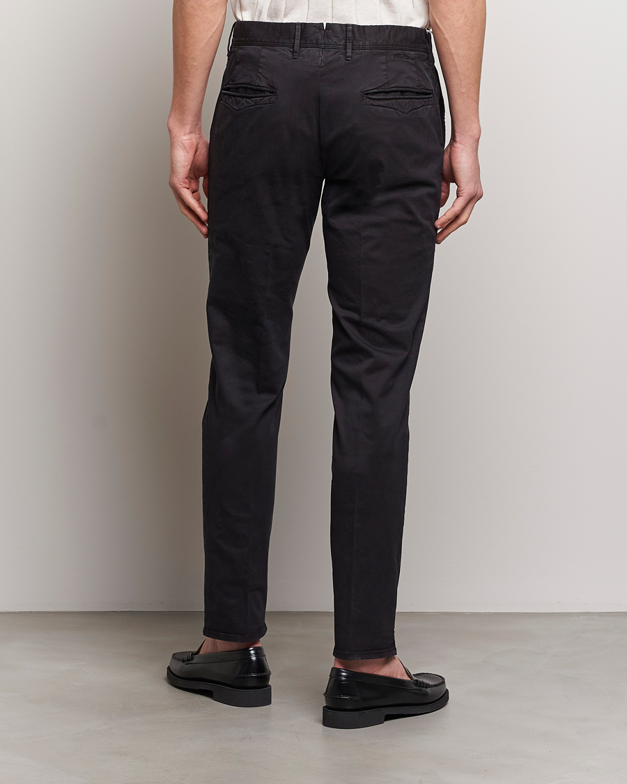 Heren | Broeken | Incotex | Slim Fit Garment Dyed Slacks Black