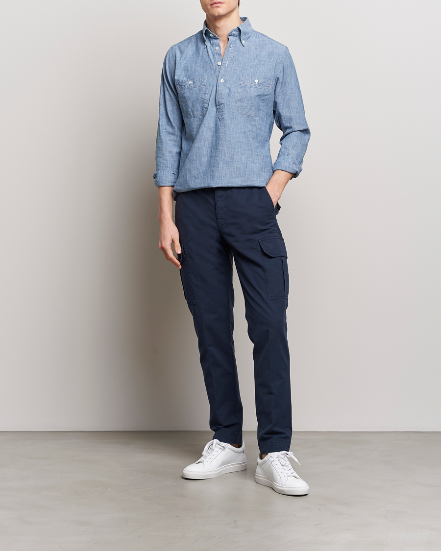 Heren | Broeken | Incotex | Slim Fit Cargo Pants Navy