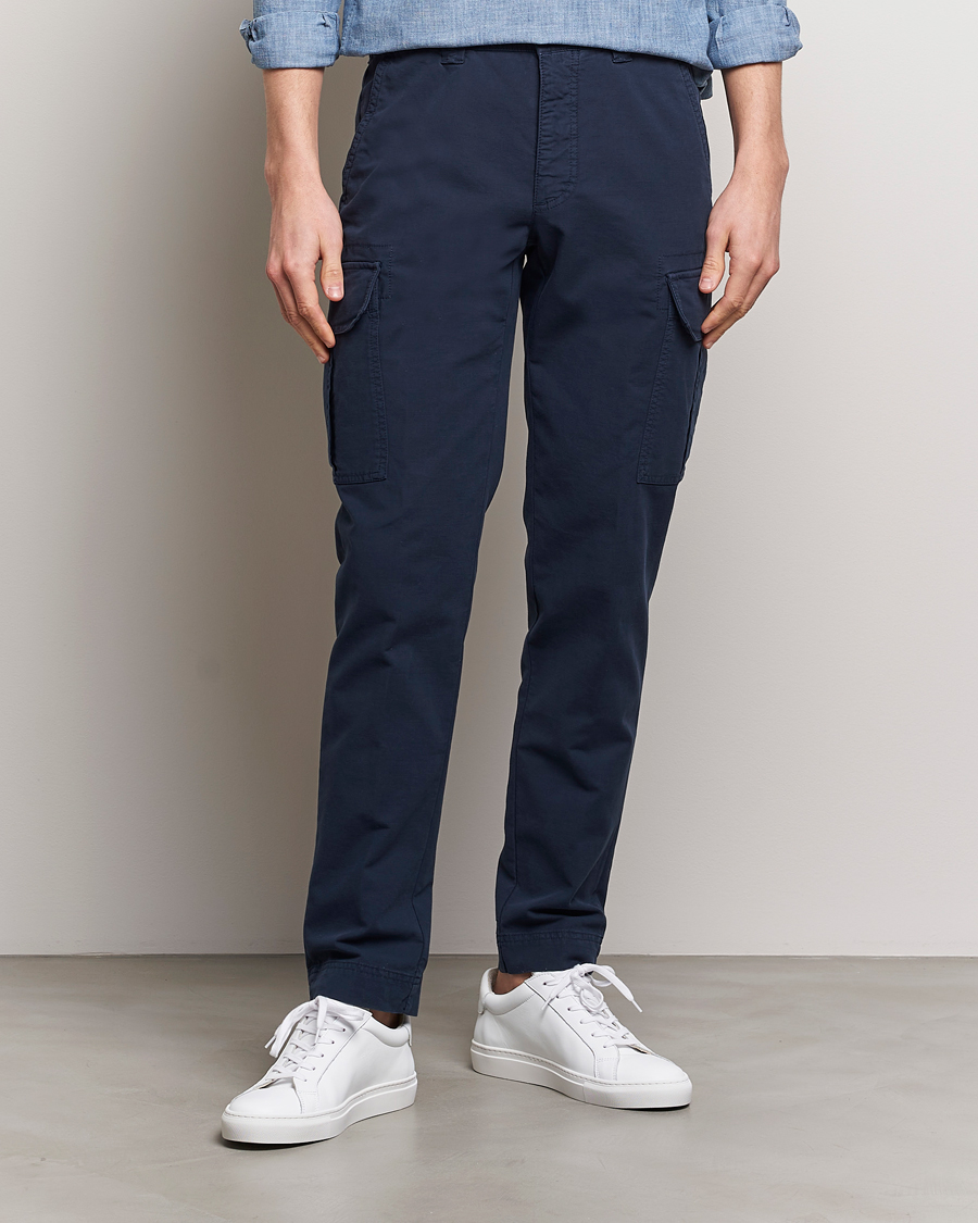 Heren | Italian Department | Incotex | Slim Fit Cargo Pants Navy