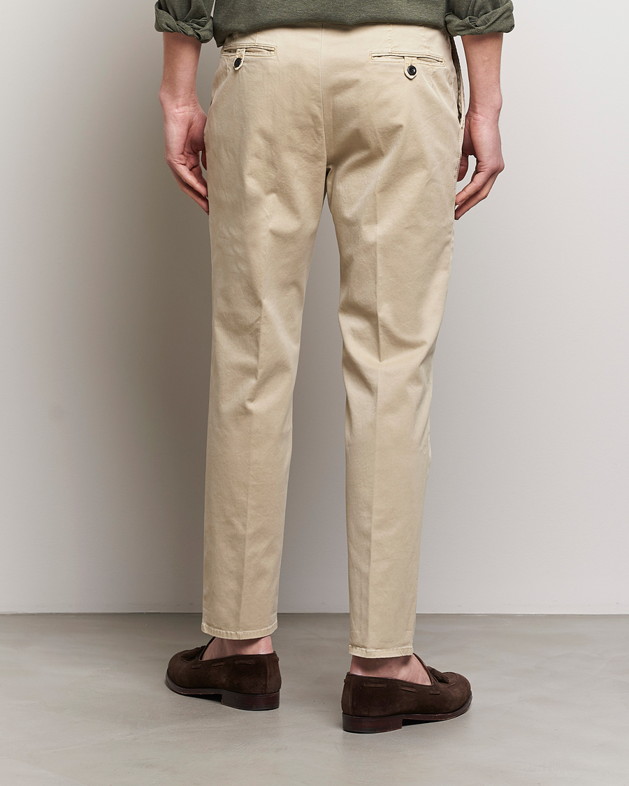 Heren | Broeken | Incotex | Tapered Fit Pleated Slacks Light Beige