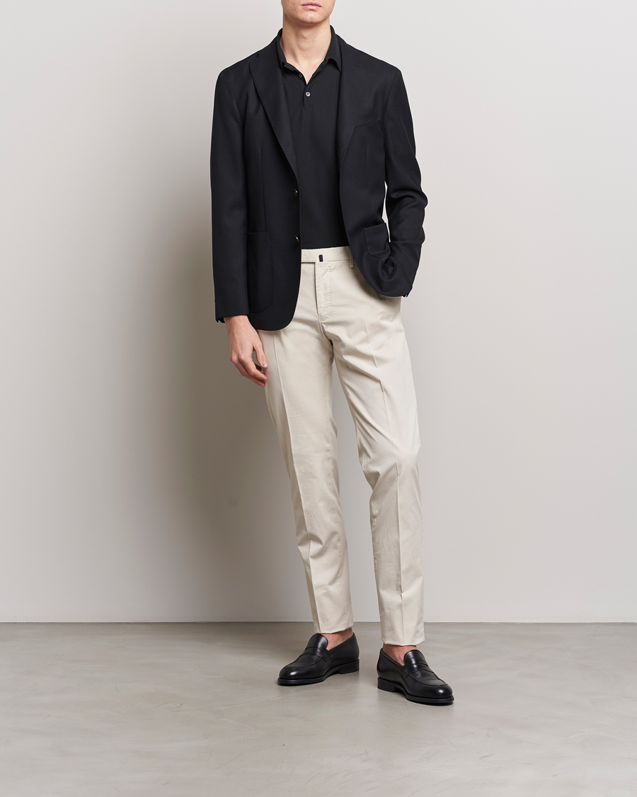 Heren | Broeken | Incotex | Slim Fit Comfort Chinos Off White