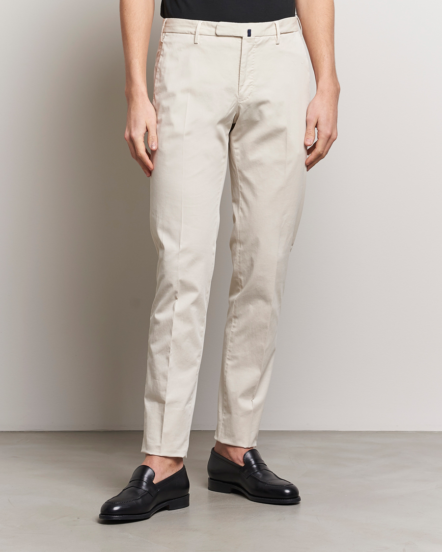 Heren | Italian Department | Incotex | Slim Fit Comfort Chinos Off White