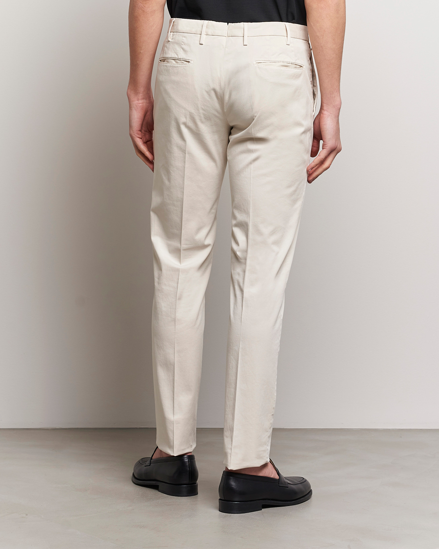 Heren | Broeken | Incotex | Slim Fit Comfort Chinos Off White