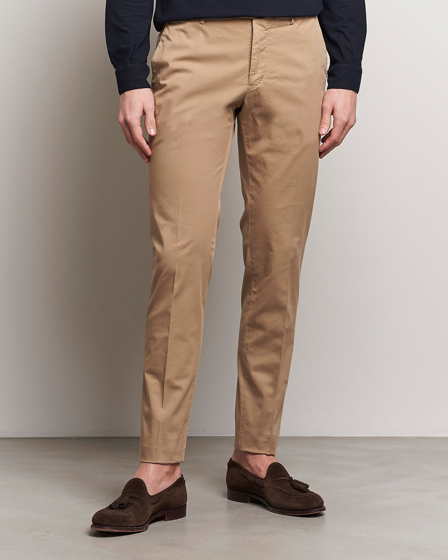 Heren | Italian Department | Incotex | Slim Fit Comfort Chinos Beige