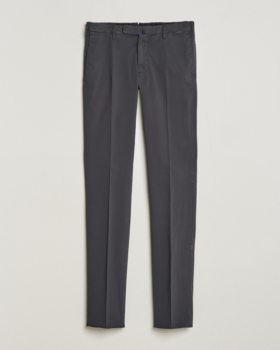Heren | Broeken | Incotex | Slim Fit Comfort Chinos Charcoal