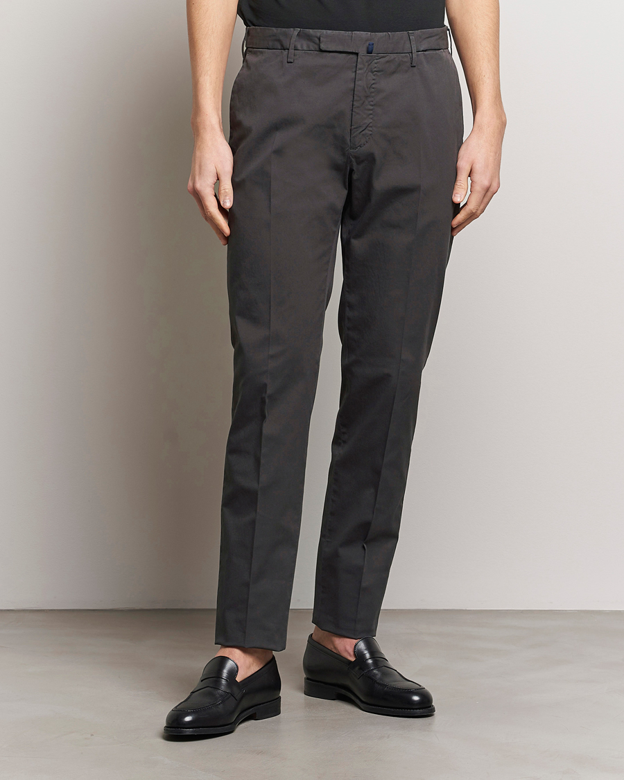 Heren | Italian Department | Incotex | Slim Fit Comfort Chinos Charcoal