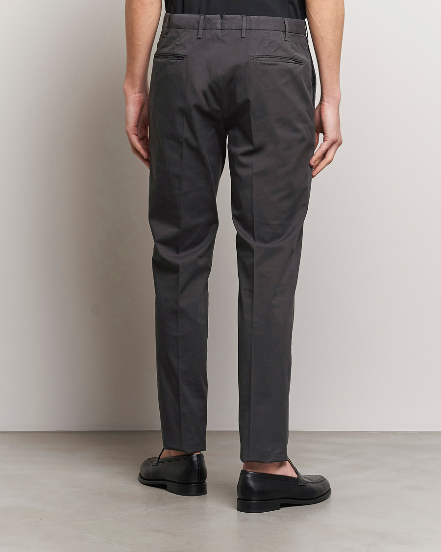 Heren | Broeken | Incotex | Slim Fit Comfort Chinos Charcoal