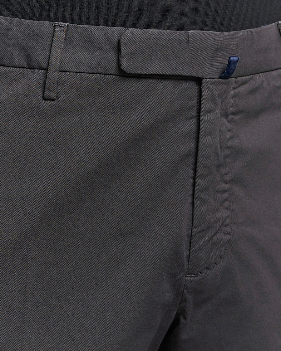 Heren | Broeken | Incotex | Slim Fit Comfort Chinos Charcoal