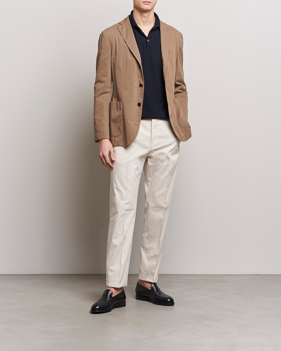 Heren | Broeken | Incotex | Straight Fit Garment Dyed Chinos Off White
