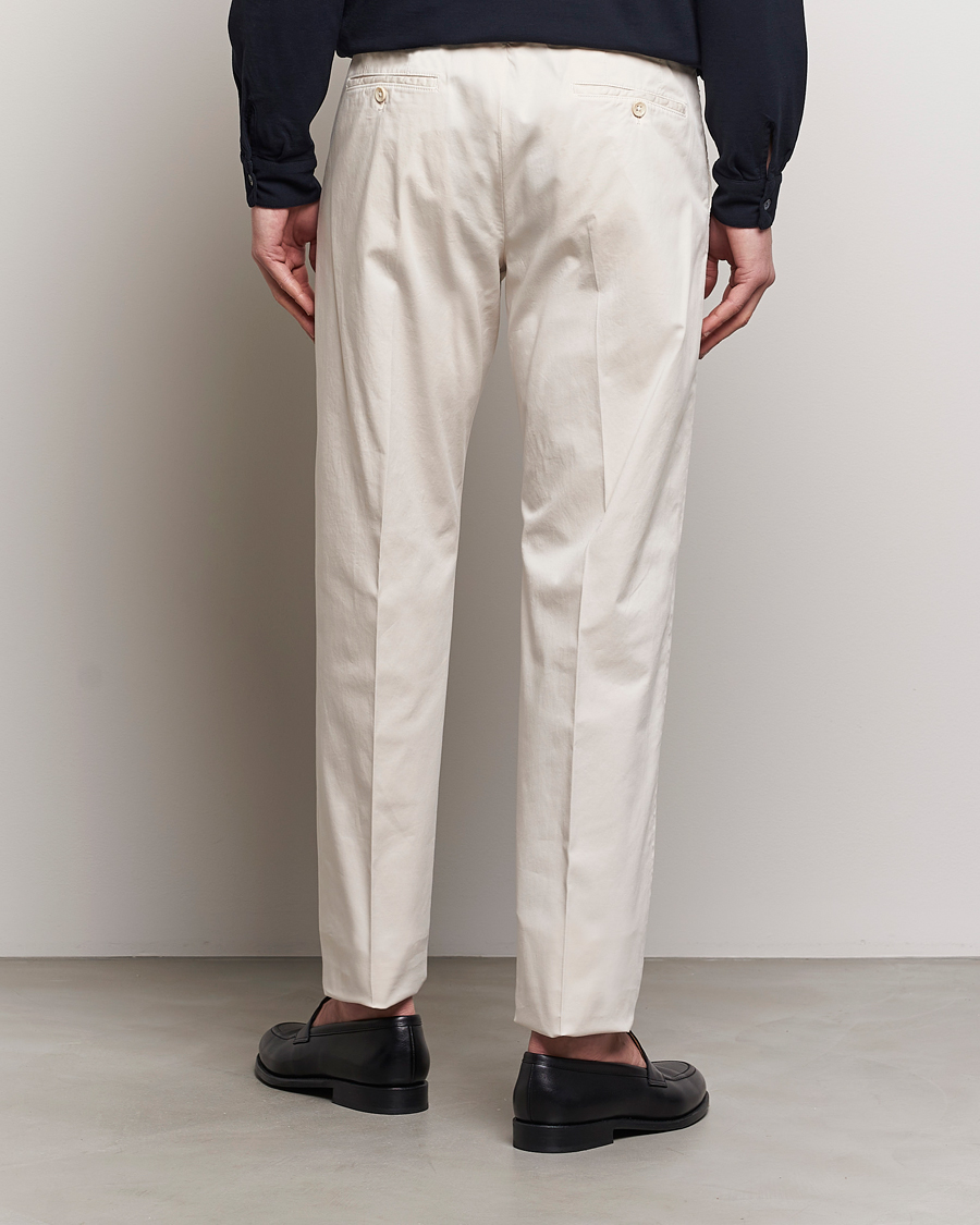 Heren | Broeken | Incotex | Straight Fit Garment Dyed Chinos Off White