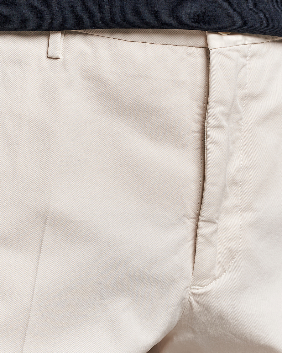 Heren | Broeken | Incotex | Straight Fit Garment Dyed Chinos Off White