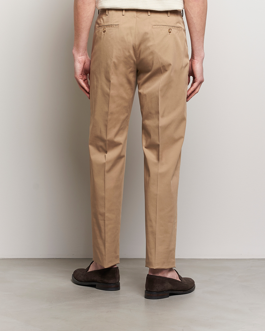 Heren | Broeken | Incotex | Straight Fit Garment Dyed Chinos Beige
