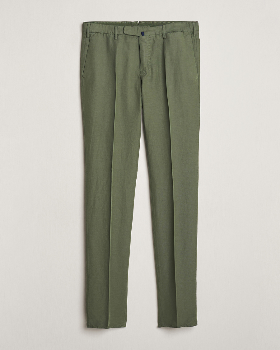 Heren | Broeken | Incotex | Slim Fit Chinolino Trousers Dark Green