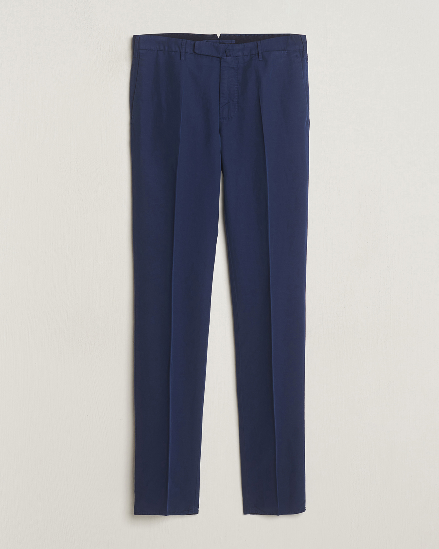 Heren | Broeken | Incotex | Slim Fit Chinolino Trousers Navy