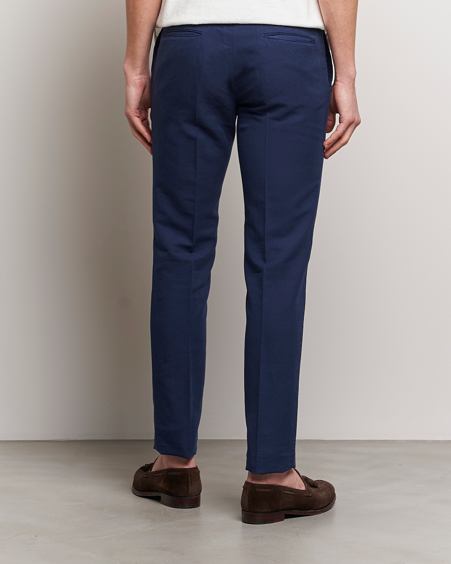 Heren | Broeken | Incotex | Slim Fit Chinolino Trousers Navy